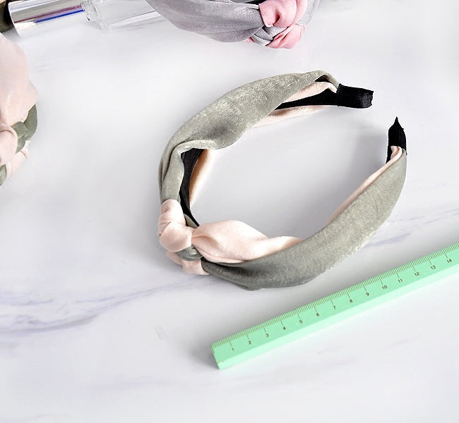 Wholesale cloth china knot stitching satin headband JDC-HD-tengZ005