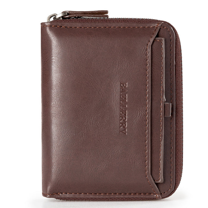 Wholesale wallet men's short pu leather wallet men's wallet JDC-WT-Zhengxin004