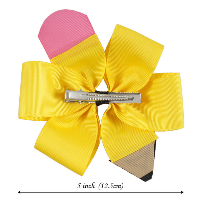 Wholesale hairpin cloth bow children ribbed belt flower JDC-HC-Danzuo045