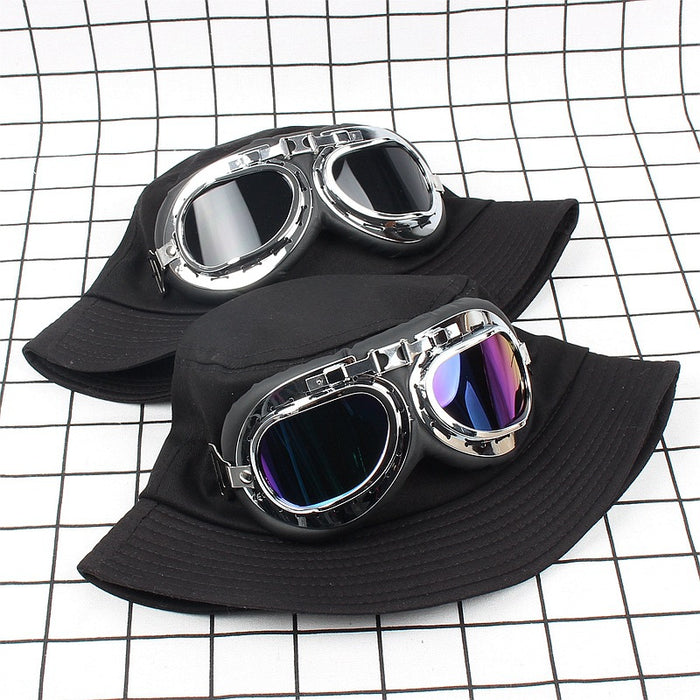 Gafas de poliéster de sombrero al por mayor gafas decorativas de cubo decorativo MOQ≥2 JDC-FH-LVYI034