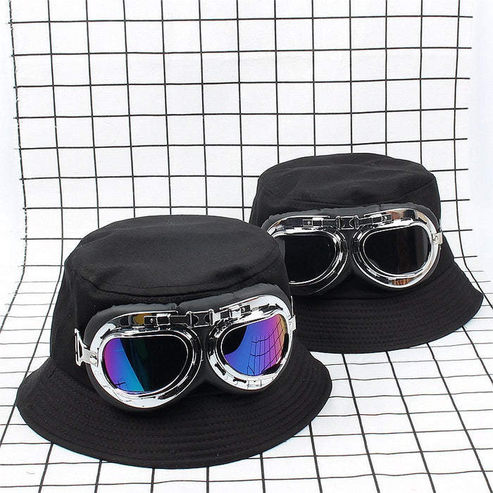 Gafas de poliéster de sombrero al por mayor gafas decorativas de cubo decorativo MOQ≥2 JDC-FH-LVYI034