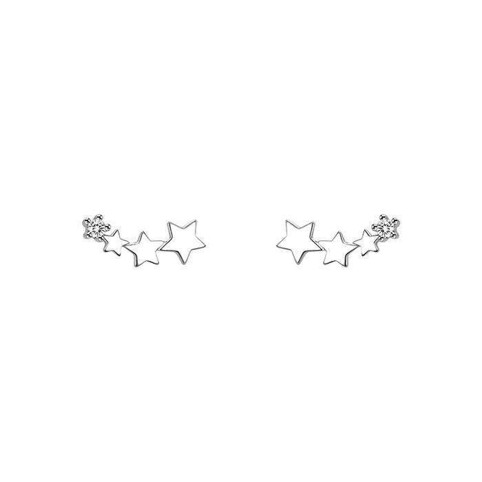 Wholesale earrings silver stars MOQ≥2 JDC-ES-congz013
