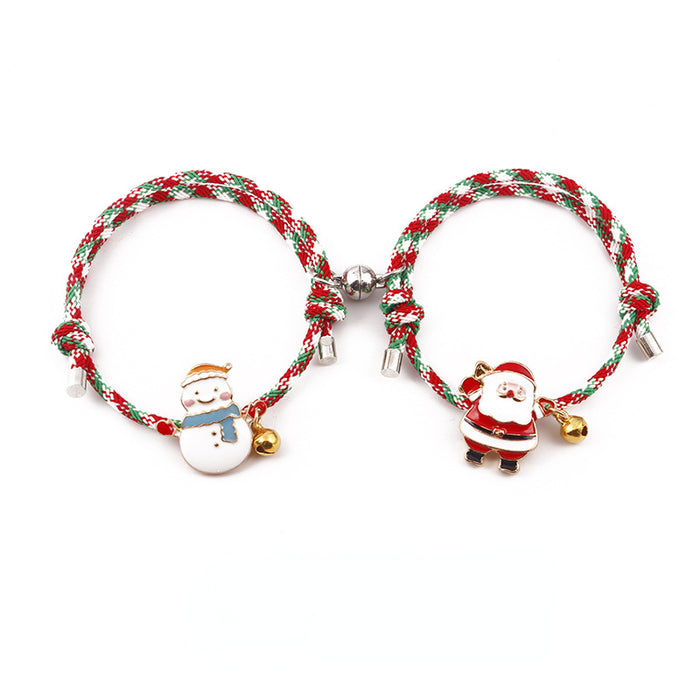 Wholesale Bracelet Alloy Christmas Couples Attracting MOQ≥2 JDC-BT-MJT003