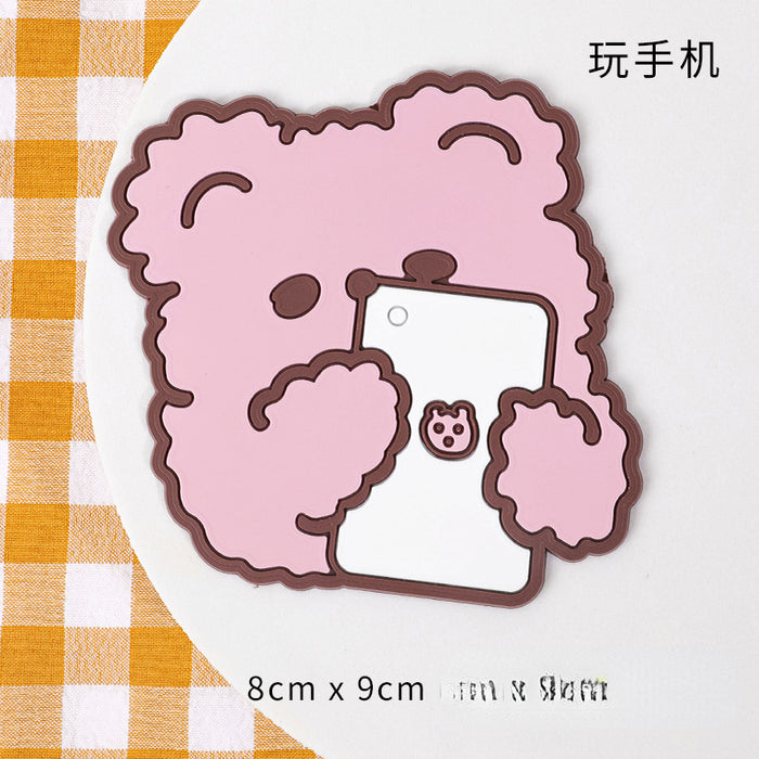 Wholesale Cartoon Cute Anti-Slip Coasters Silicone MOQ≥2 JDC-PS-Zhixin001