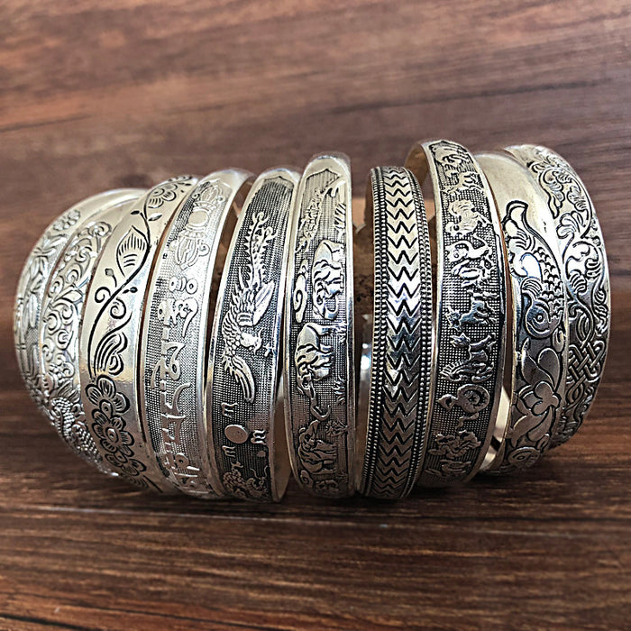 Jewelry WholesaleWholesale ethnic style retro carved open-ended Bracelets JDC-BT-YF003 Bracelet 友菲 %variant_option1% %variant_option2% %variant_option3%  Factory Price JoyasDeChina Joyas De China