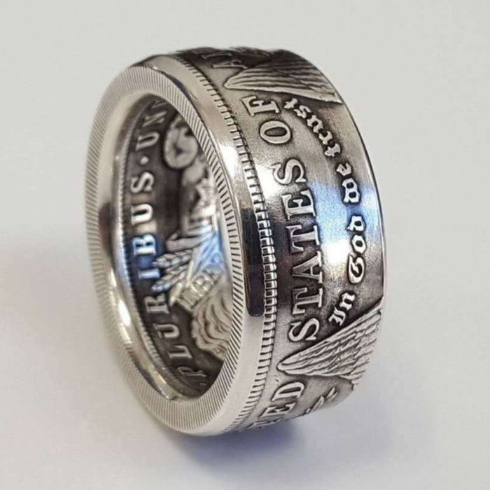 Jewelry WholesaleWholesale Coin Plated S925 Thai Silver Metal Ring JDC-RS-Hengzi010 Rings 恒姿 %variant_option1% %variant_option2% %variant_option3%  Factory Price JoyasDeChina Joyas De China