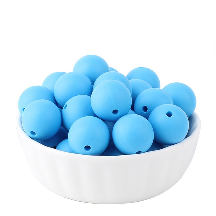 Wholesale 30PCS Candy Color Silicone 15mm Beads JDC-BDS-Yumo008