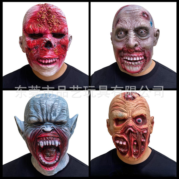 Wholesale Latex Halloween Ball Horror Funny Bloody Demon Mask JDC-FM-PinY005