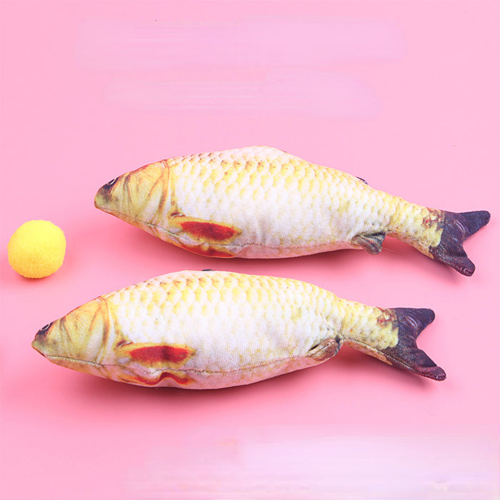 Wholesale Pet Toys Plush Simulation Fish Cat Toys Catnip MOQ≥2 JDC-PT-HaPi001