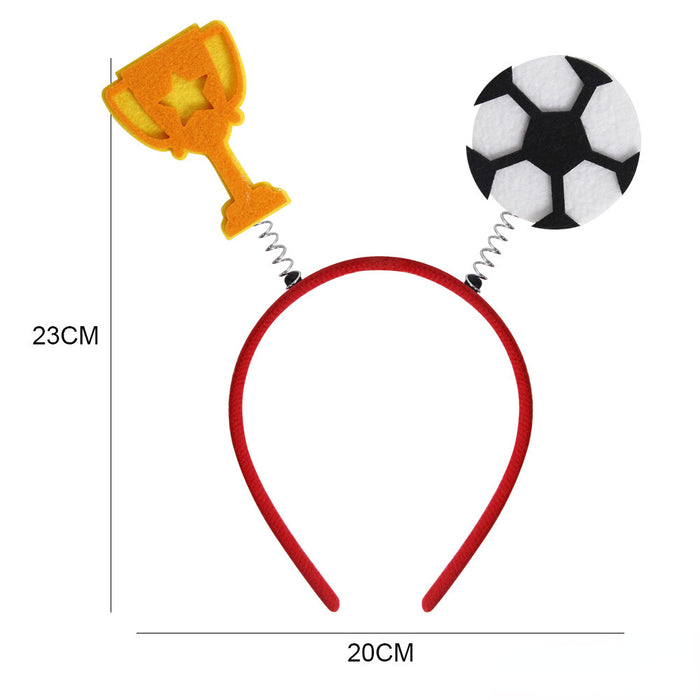 Wholesale Qatar World Cup Football Felt Cloth Plastic Decorative Headband JDC-HD-Zhouhao001