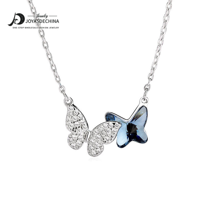 Wholesale Necklaces Copper Austrian Crystal Butterfly JDC-NE-YZM003