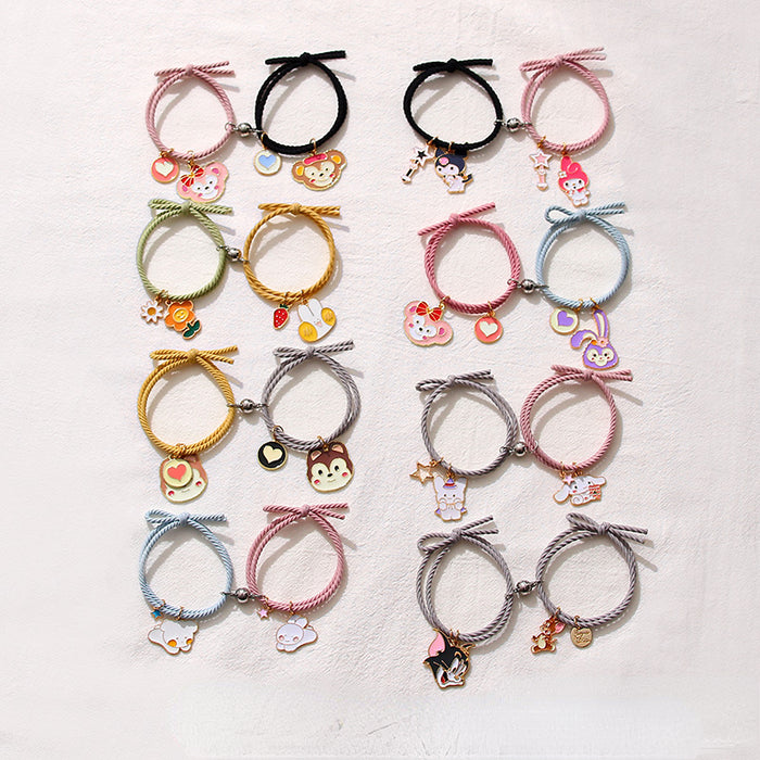 Wholesale Cartoon Couple Alloy Magnetic Bracelet (F) JDC-BT-XYuan001