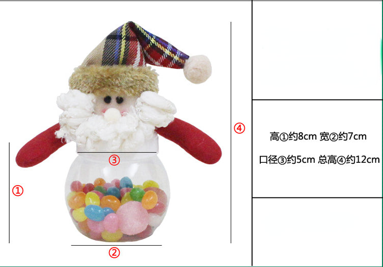 Decorativa de Navidad de la navidad al por mayor Doll Fabric Doll Candy Jar Moq≥2 JDC-DCN-XINDUN001