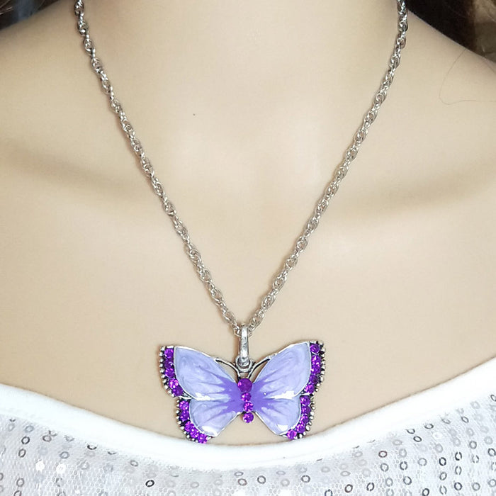 Wholesale Necklaces Alloy Ceramic Butterfly JDC-NE-LanT005