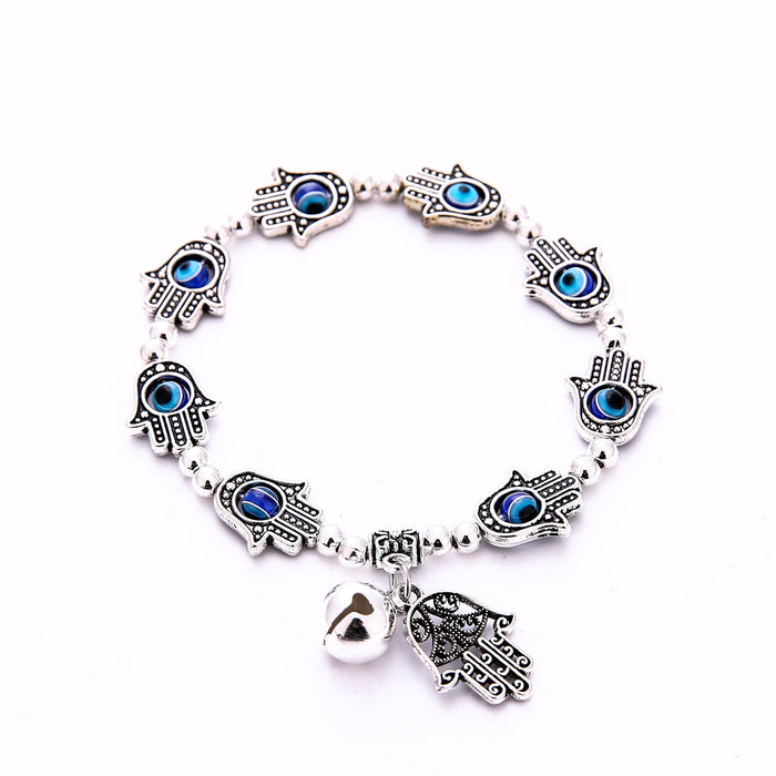 Wholesale Bracelet Alloy Retro Blue Eye Beads Lucky Bracelet MOQ≥2 JDC-BT-JiaX006