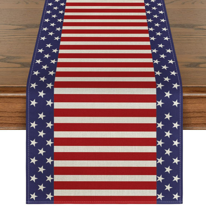 Wholesale 4th of July Independence Day Linen Dinner Table Coaster MOQ≥2 JDC-TC-OuH003