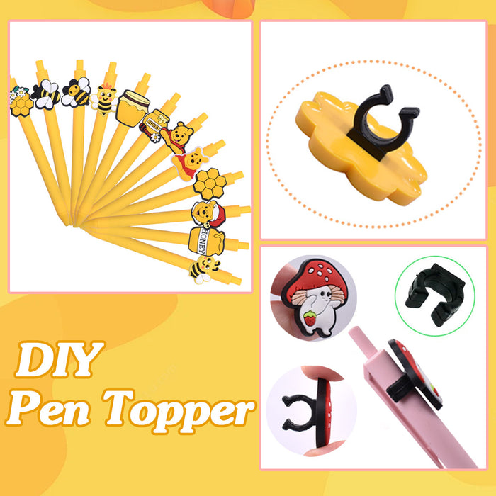 Wholesale Random Creative Cartoon 24pcs Pens and 48pcs Silicone Pen Toppers JDC-PEN-001