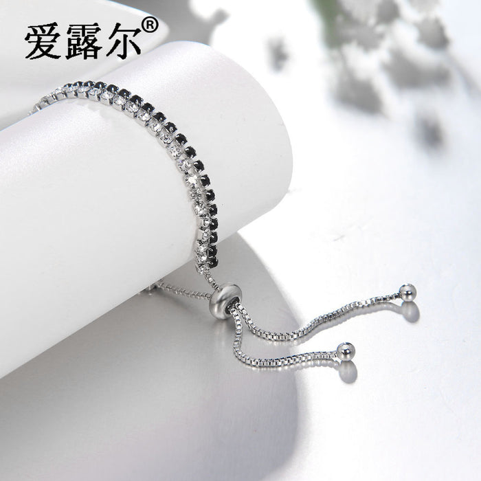 Wholesale Fresh Jewelry Micro Inlaid Zircon Bracelet Adjustable Chain JDC-BT-DiL006