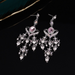 Jewelry WholesaleWholesale Baroque Pink Crystal Heart Tassel Earrings JDC-ES-jw010 Earrings 佳伟 %variant_option1% %variant_option2% %variant_option3%  Factory Price JoyasDeChina Joyas De China