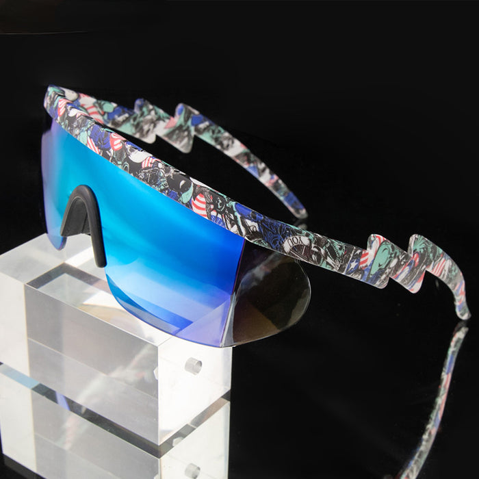 Wholesale Wavy Leg Sunglasses Irregular Large Frame JDC-SG-XingSY006
