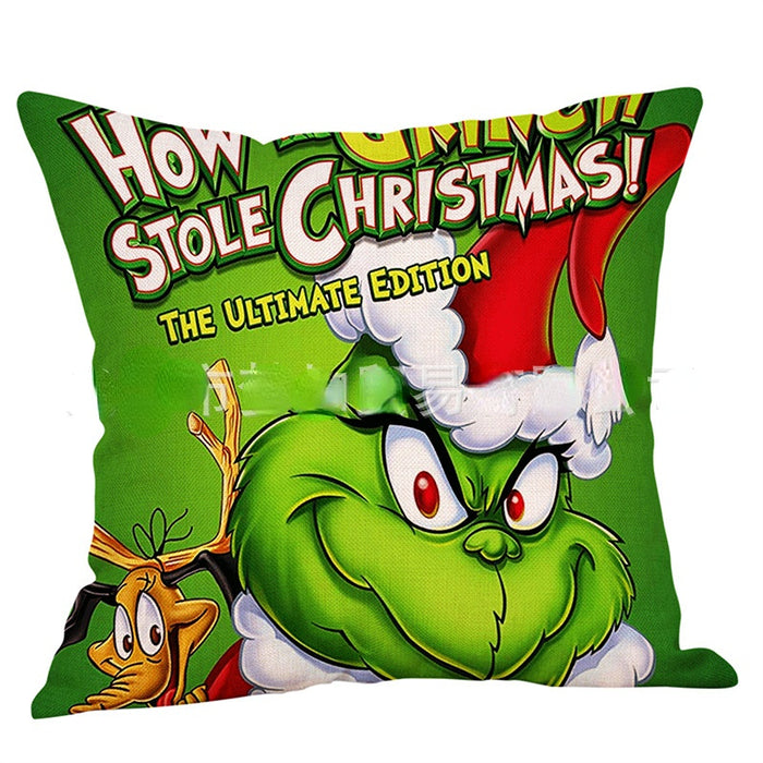 Wholesale Cartoon Green Christmas Pillowcase (M) JDC-PW-mengj004