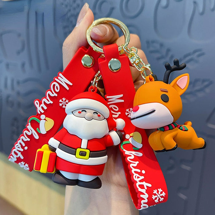 Keychains al por mayor hardware de PVC Santa Claus lindo dibujos animados (M) MOQ≥2 JDC-KC-Baim063