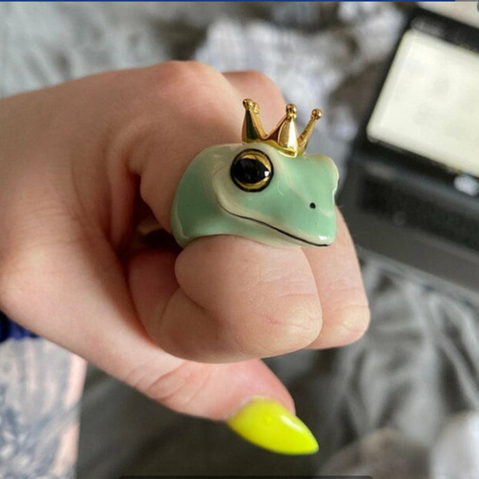 Wholesale Cute Frog Zinc Alloy Ring JDC-RS-WN139