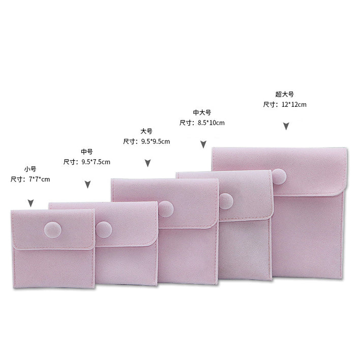 Wholesale Jewelry Packaging Jewelry Flannel Bag Thickened Double Sided Fleece Snaps JDC-JP-JiuXING002