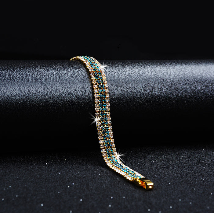Wholesale Bracelets Copper Luxury Roman Crystal Simple Full Diamond MOQ≥3 JDC-BT-BiS039