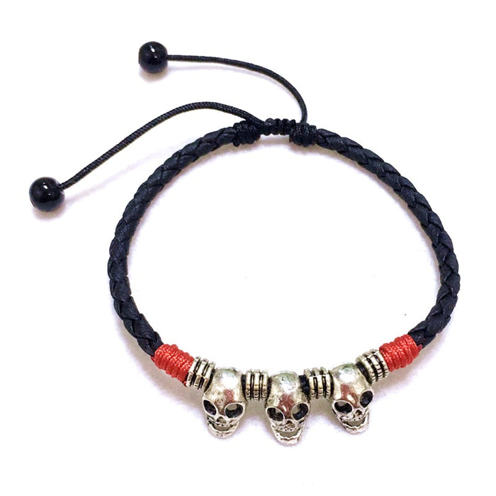 Wholesale Skull Anklet Red String Men's Simple JDC-AS-PSW001