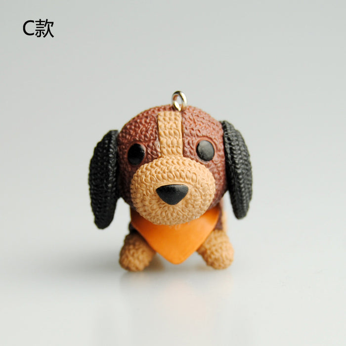 Wholesale Keychains For Backpacks Mascot Puppy Solid Keychain Figure MOQ≥2 JDC-KC-JYF005