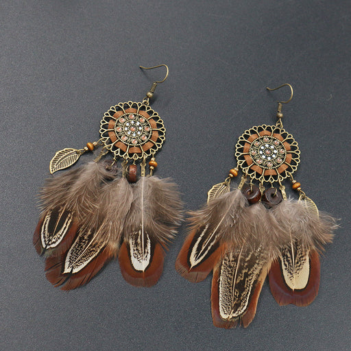 Jewelry WholesaleWholesale alloy feather earrings JDC-ES-HH009 Earrings 汉虹 %variant_option1% %variant_option2% %variant_option3%  Factory Price JoyasDeChina Joyas De China