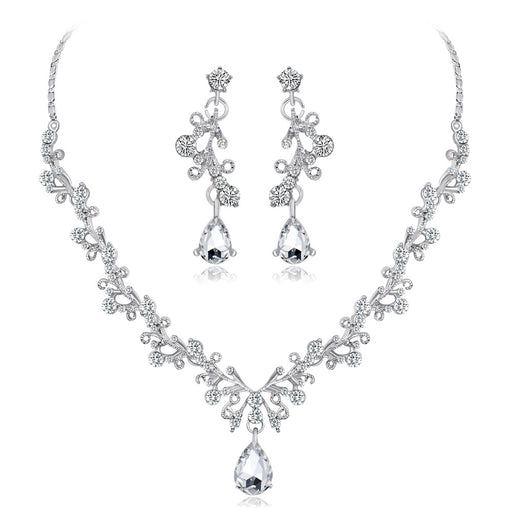 Jewelry WholesaleWholesale Crystal Diamond Bridal Wedding Dress Necklace JDC-NE-GSDB006 necklaces 丹比华比 %variant_option1% %variant_option2% %variant_option3%  Factory Price JoyasDeChina Joyas De China