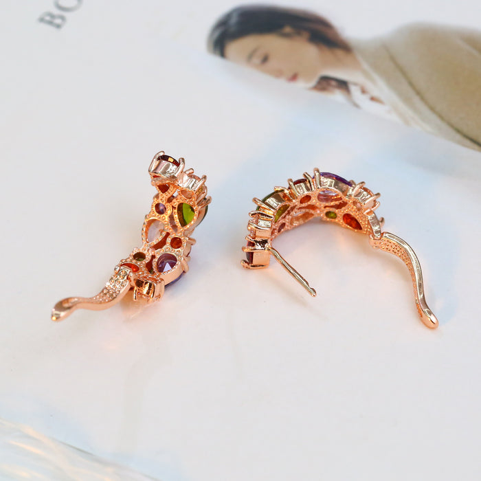 Jewelry WholesaleWholesale fashion color Zircon Earrings MOQ≥2 JDC-ES-Kas009 earrings 卡诗 %variant_option1% %variant_option2% %variant_option3%  Factory Price JoyasDeChina Joyas De China