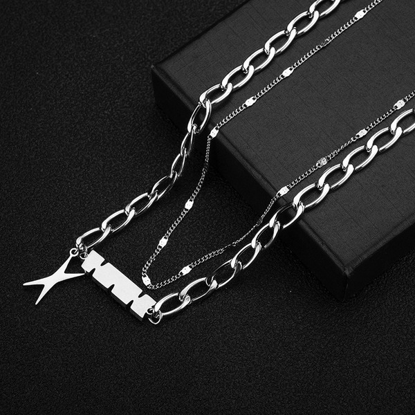 Jewelry WholesaleWholesale Titanium Steel Hip Hop Necklace JDC-NE-ShiY002 necklaces 仕缘 %variant_option1% %variant_option2% %variant_option3%  Factory Price JoyasDeChina Joyas De China