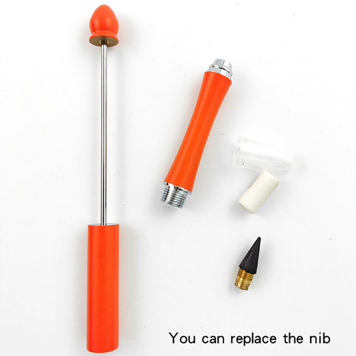 Wholesale Beadable Pens DIY Metal  Pencil With Eraser JDC-BP-BF002