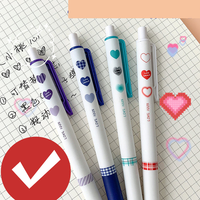 Wholesale Random Heart Plastic Ballpoint Pen MOQ≥6 JDC-BP-Chsh007