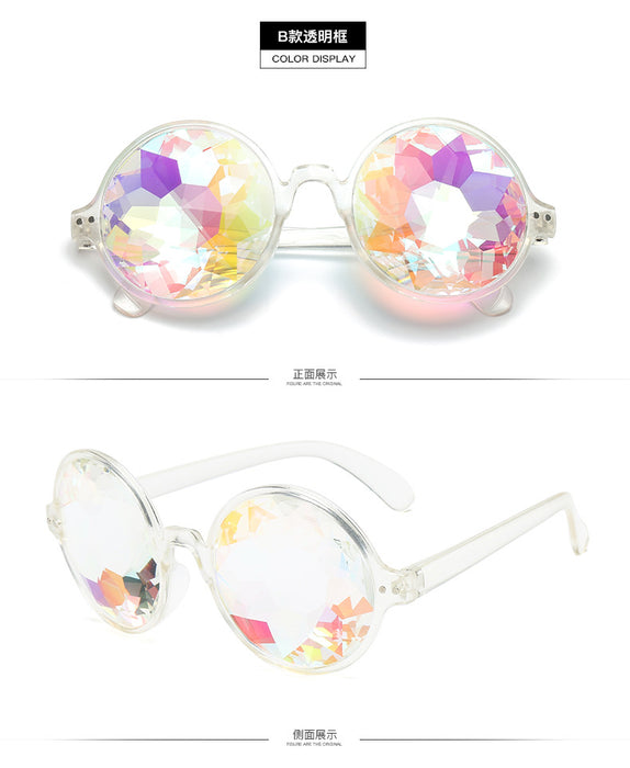 Gafas de sol psicodélicas de caleidoscopio al por mayor gafas de mosaico JDC-SG-Juny002