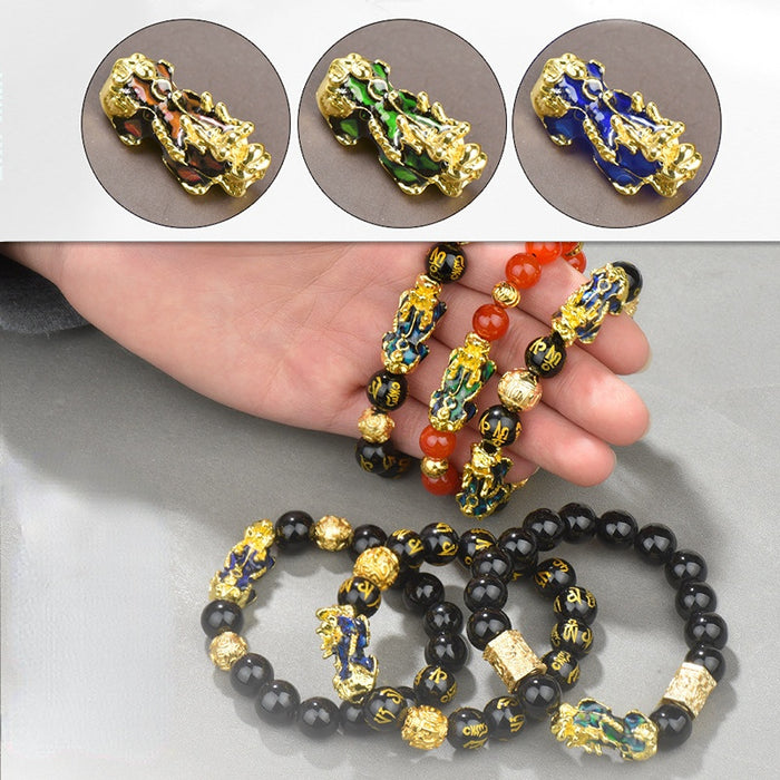 Wholesale Bracelet Colored Glass Thermochromic Pixiu Beads JDC-BT-ZhandDP004