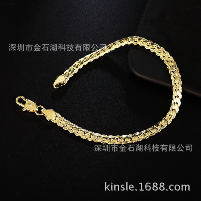 Wholesale Supply of DIY Silver Jewelry Fashion Exquisite Side Bracelet JDC-BT-JinSH001