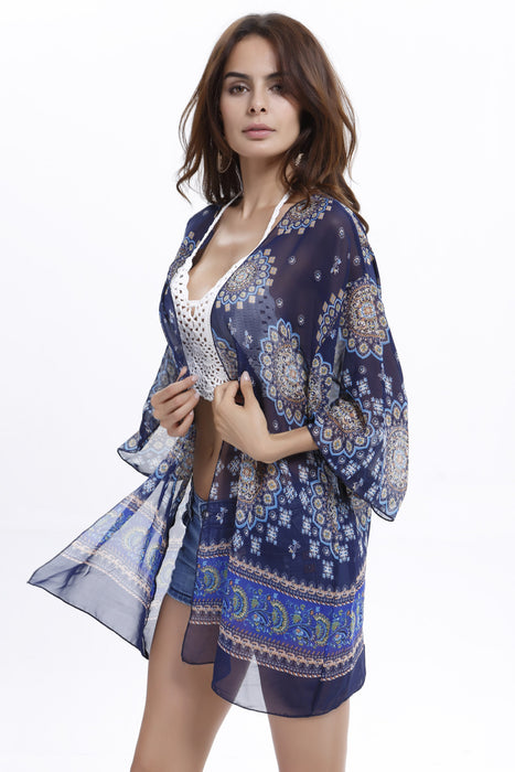 Wholesale Bikini Beach Cover Up Chiffon Kimono Cardigan Jacket JDC-SW-Yizhe001