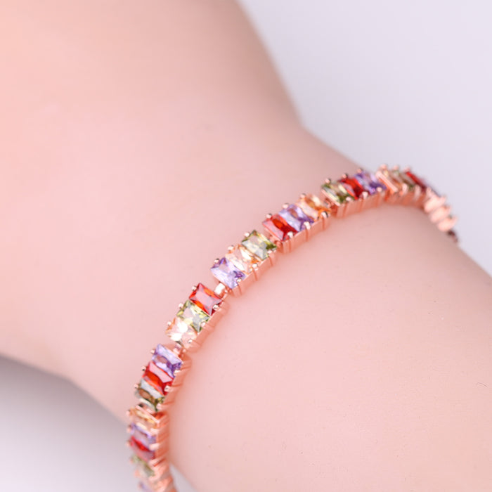 Wholesale fashion colorful zircon bracelet women JDC-BT-DDD004