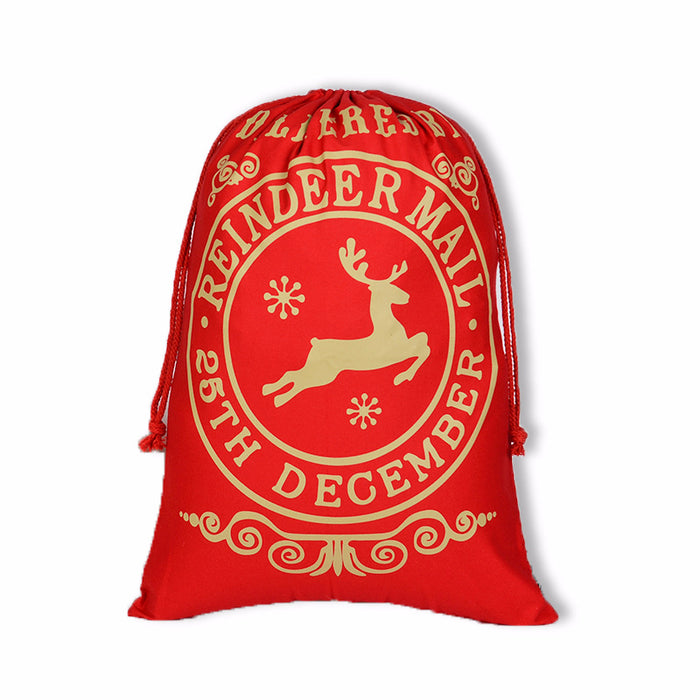 Wholesale Gift Bag Postmark Christmas Canvas Bag Red Old Man Elk Christmas Bag MOQ≥5 JDC-GB-HaiK003