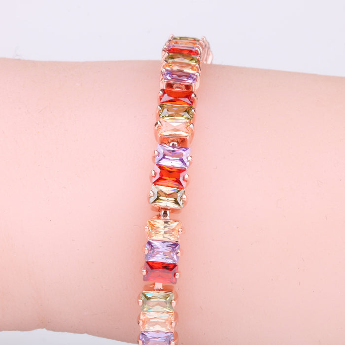 Wholesale fashion colorful zircon bracelet women JDC-BT-DDD004