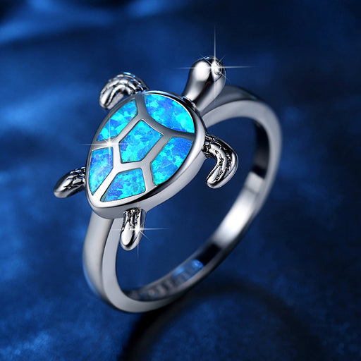 Jewelry WholesaleWholesale Black Opal Turtle Copper Ring JDC-RS-MiMeng074 Rings 米萌 %variant_option1% %variant_option2% %variant_option3%  Factory Price JoyasDeChina Joyas De China