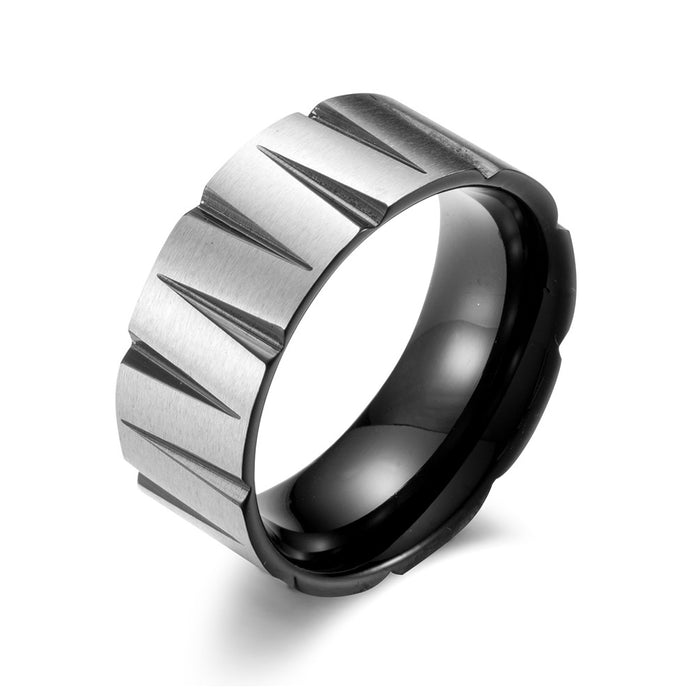 Anillo mate de acero de acero de acero inoxidable al por mayor anillo mate cepillado MOQ≥2 JDC-RS-Premqianf010