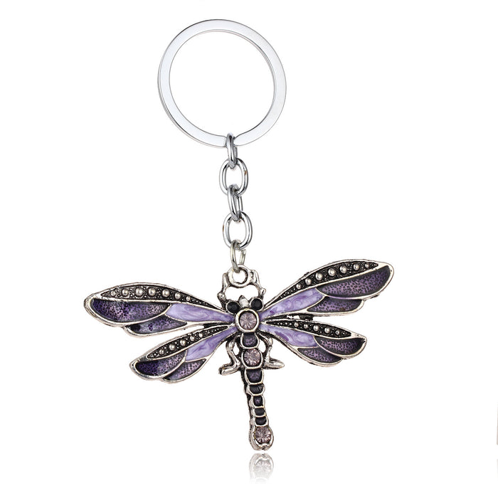 Wholesale Dragonfly Alloy Keychain MOQ≥3 JDC-KC-RuiQ001