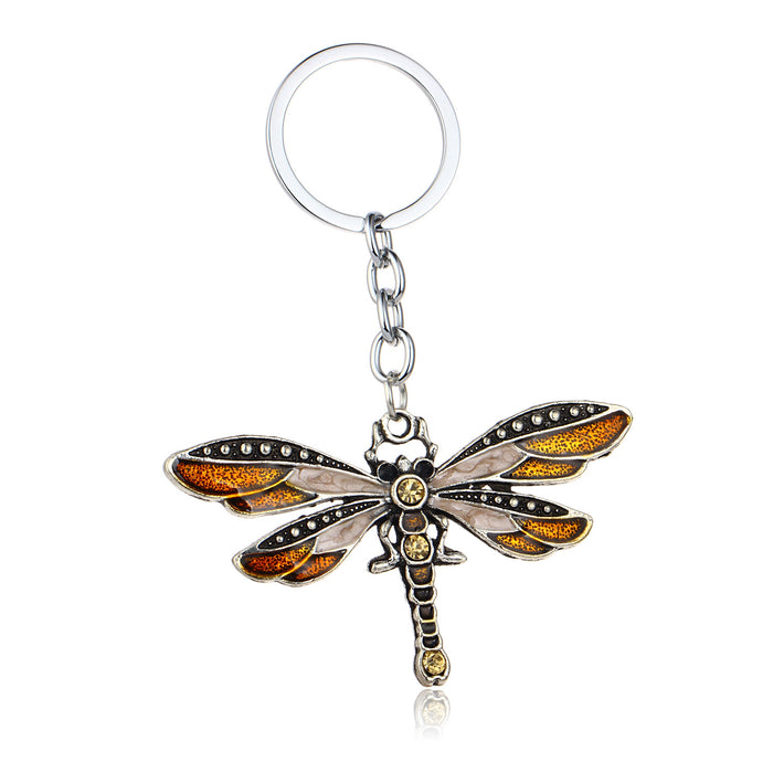 Wholesale Dragonfly Alloy Keychain MOQ≥3 JDC-KC-RuiQ001