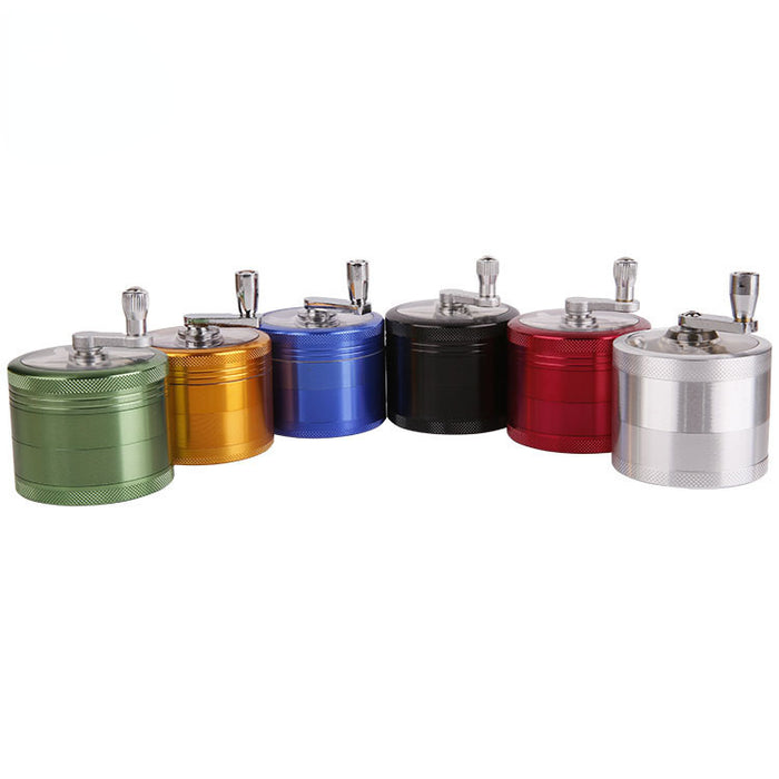 Wholesale hand crank smoke grinder abrader zinc alloy MOQ≥2 JDC-AB-KaiQ004