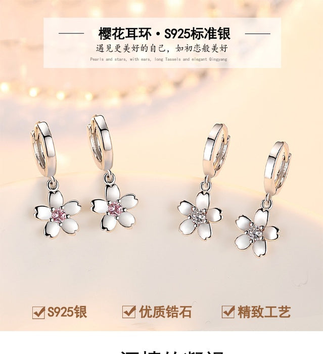 Wholesale Earrings Copper Cute Small Flower Earrings JDC-ES-WeiH024